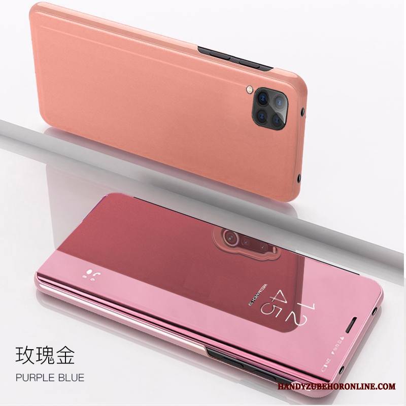 Huawei P40 Lite Kuori Murtumaton Pinkki All Inclusive Kuoret Peili Nahkakotelo Läpinäkyvä