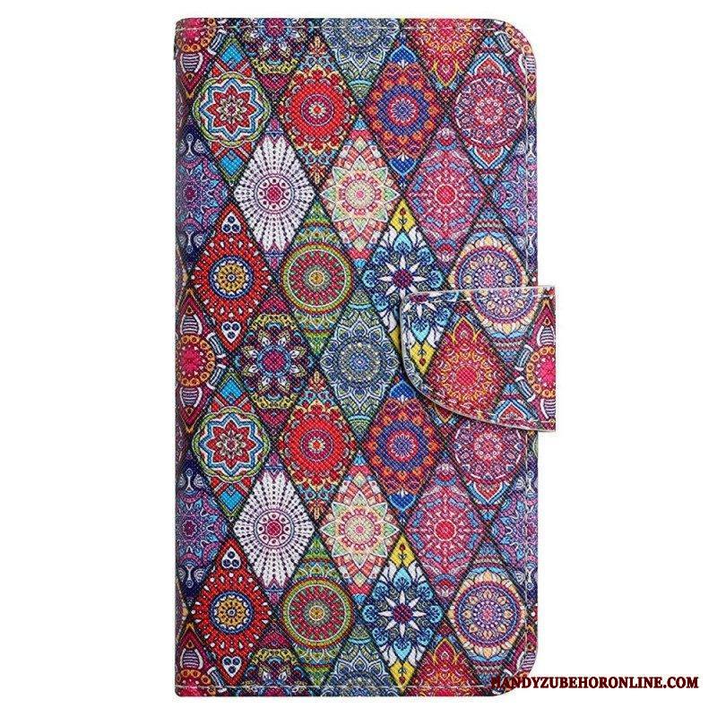 Kotelot Samsung Galaxy A13 Patchwork Kaulanauhalla