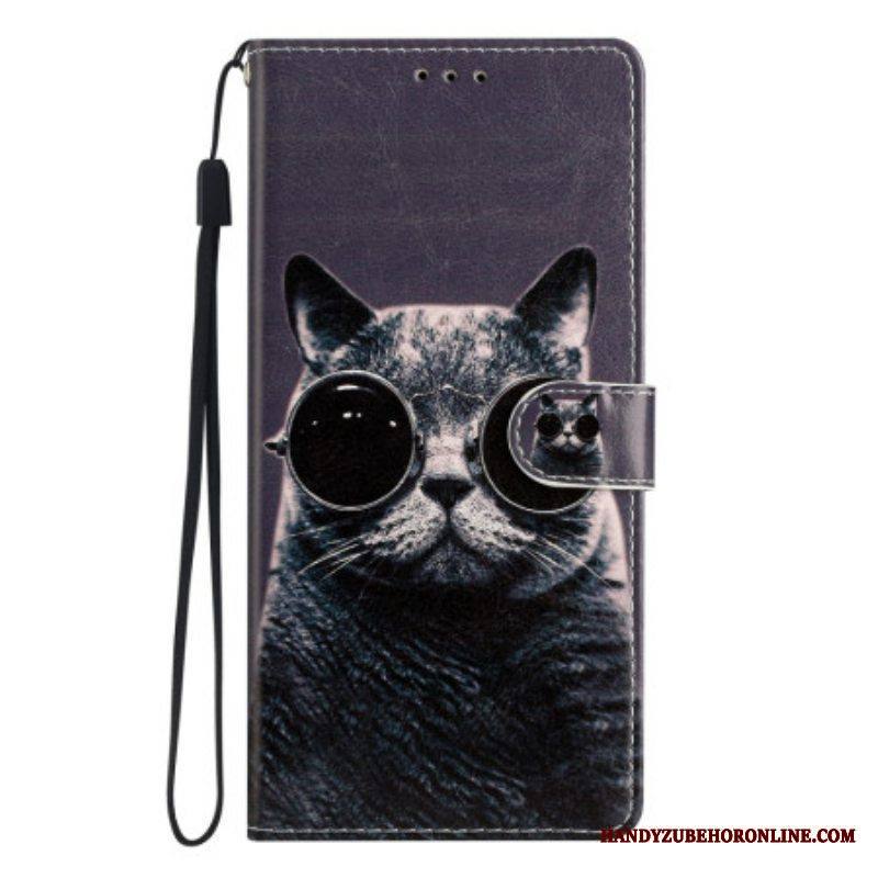 Kotelot Samsung Galaxy A54 5G Suojaketju Kuori Kissan Hihnalasit
