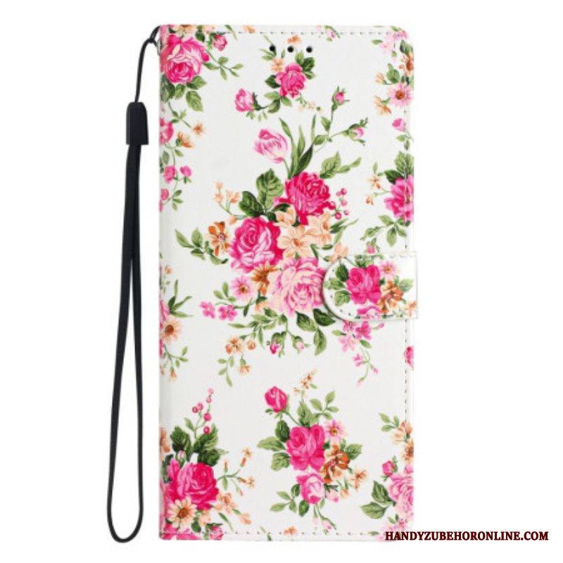 Kotelot Xiaomi 12 Lite Suojaketju Kuori Hihna Liberty Flowers