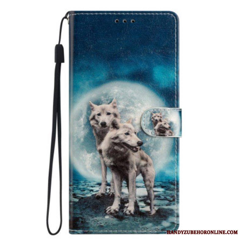 Kotelot Xiaomi 12 Lite Suojaketju Kuori Lanyard Wolf