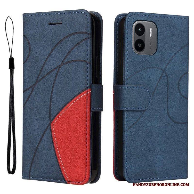 Kotelot Xiaomi Redmi A1 Kaksisävyinen Signature Faux Leather