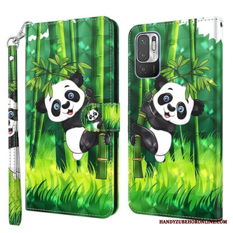 Kotelot Xiaomi Redmi Note 10 5G Panda Ja Bambu