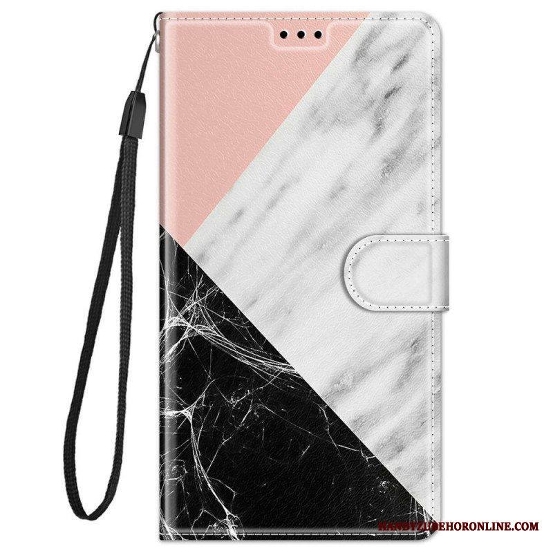 Kotelot Xiaomi Redmi Note 11 Pro Plus 5G Suojaketju Kuori Strappy Marble Elegance