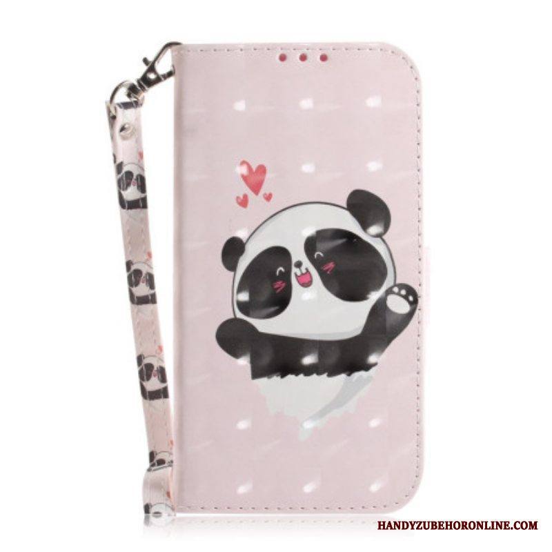 Kotelot iPhone 14 Plus Suojaketju Kuori Strappy Panda