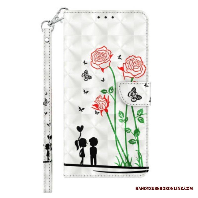 Kotelot iPhone 14 Suojaketju Kuori Lanyard Love Dandelions