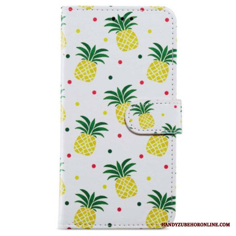 Kotelot iPhone 15 Plus Suojaketju Kuori Ananas Hihnalla