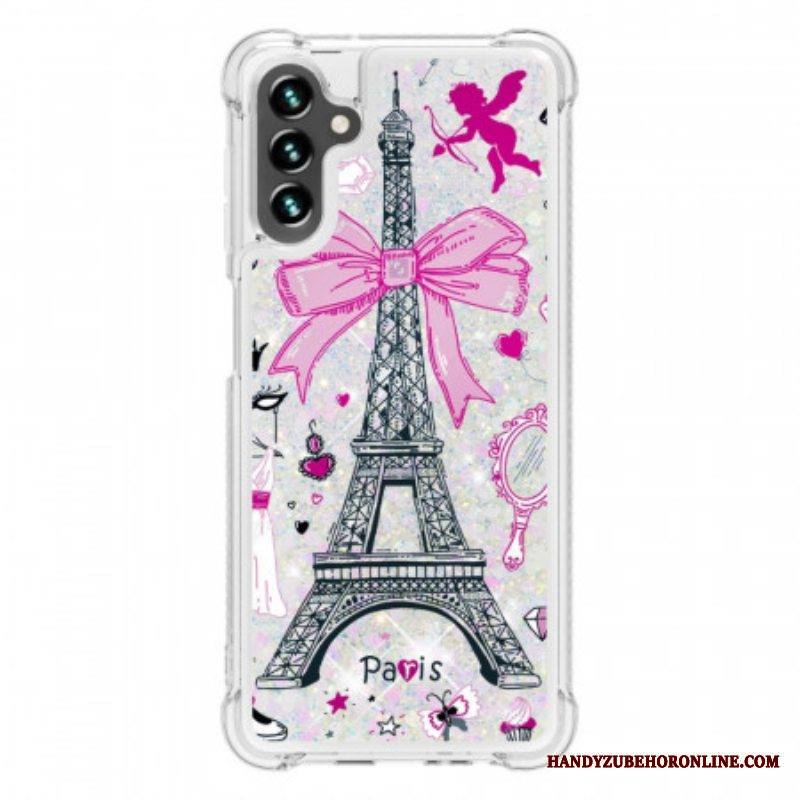 Kuori Samsung Galaxy A13 5G / A04s Eiffel-tornin Paljetteja