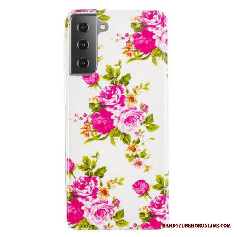 Kuori Samsung Galaxy S21 5G Fluoresoivat Liberty Flowers