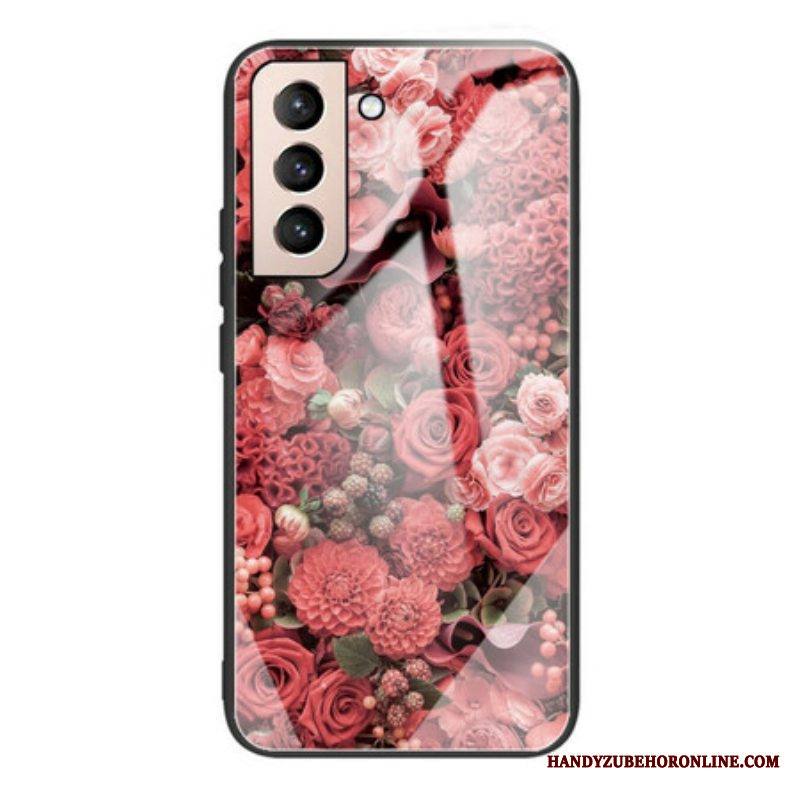 Kuori Samsung Galaxy S21 FE Rose Flowers Karkaistu Lasi