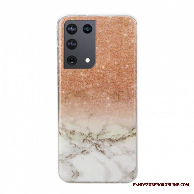 Kuori Samsung Galaxy S21 Ultra 5G Gradientti Glitter Marble