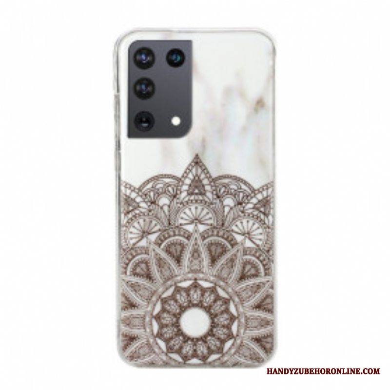 Kuori Samsung Galaxy S21 Ultra 5G Marmoroitu Mandala