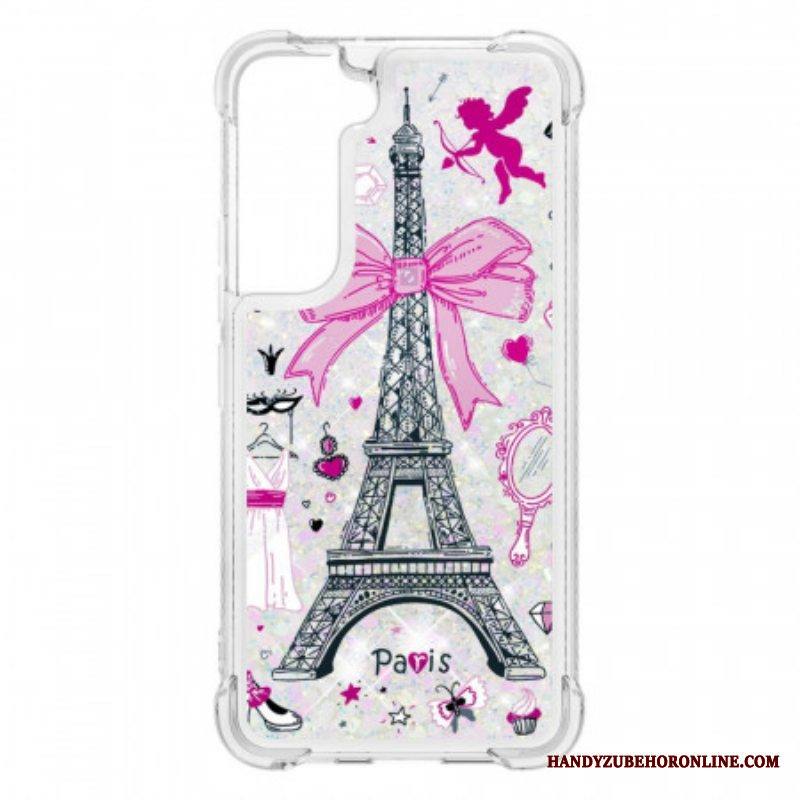 Kuori Samsung Galaxy S22 5G Eiffel-tornin Paljetteja