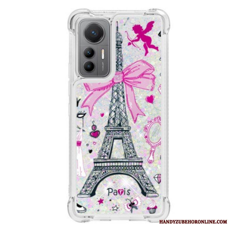 Kuori Xiaomi 12 Lite Eiffel-tornin Paljetteja