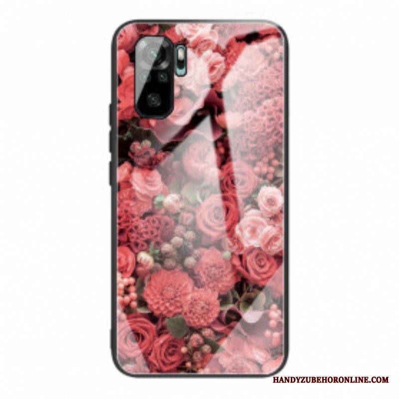 Kuori Xiaomi Redmi Note 10 / 10S Rose Flowers Karkaistu Lasi