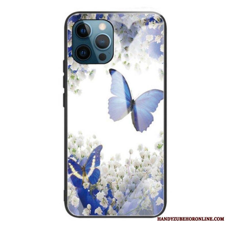 Kuori iPhone 13 Pro Butterflies Design Karkaistu Lasi