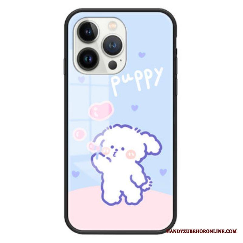 Kuori iPhone 15 Pro Bubble Dog -karkaistu Lasi