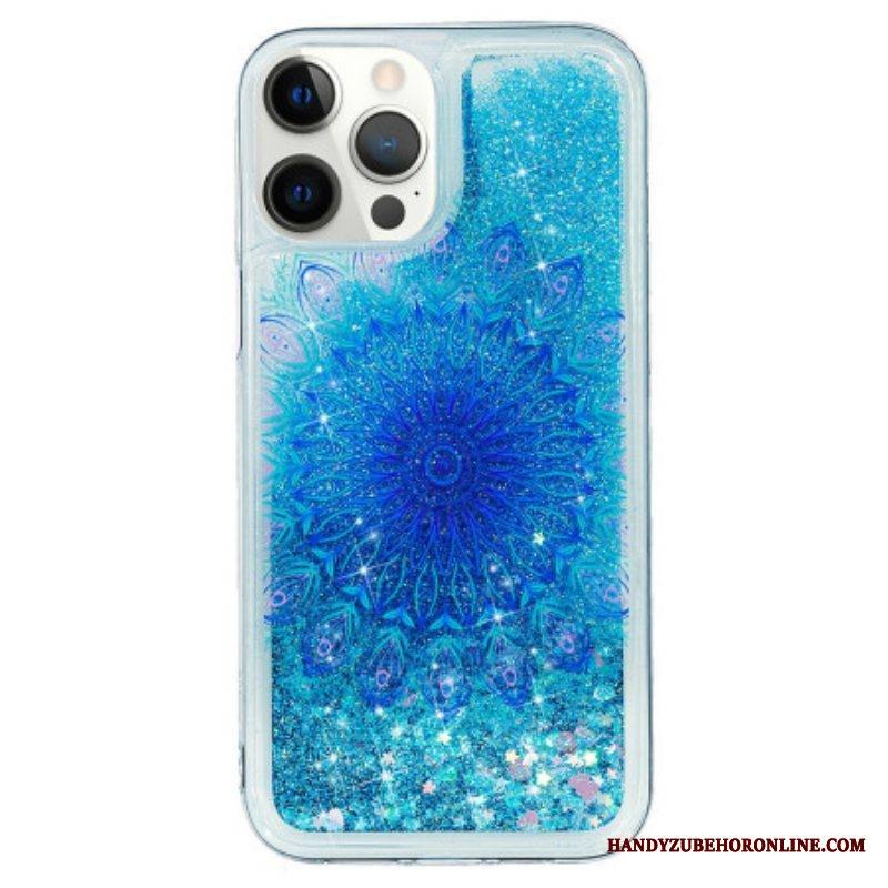 Kuori iPhone 15 Pro Mandala Glitter