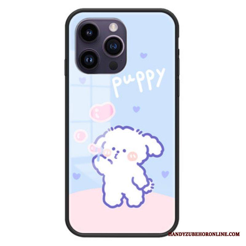 Kuori iPhone 15 Pro Max Bubble Dog -karkaistu Lasi