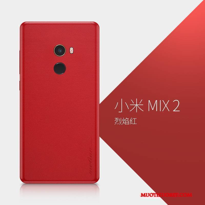 Mi Mix 2 Kuori Kotelo Luova Punainen Puhelimen Kuoret All Inclusive Nahkakotelo Pieni