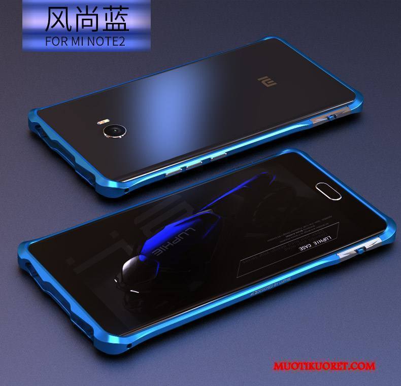 Mi Note 2 Metalli Puhelimen Kuori Sininen Pieni Kehys Suojaus