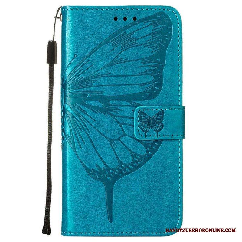 Nahkakotelo Moto E40 / E30 / E20 Butterfly Design