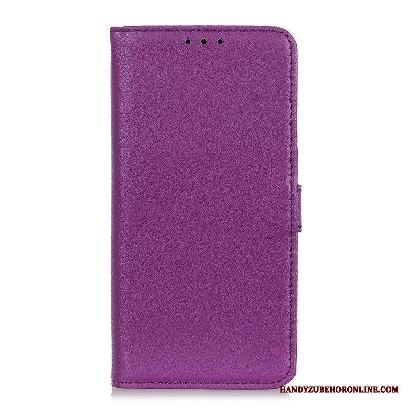 Nahkakotelo Samsung Galaxy A13 5G / A04s Premium Lychee Faux Leather
