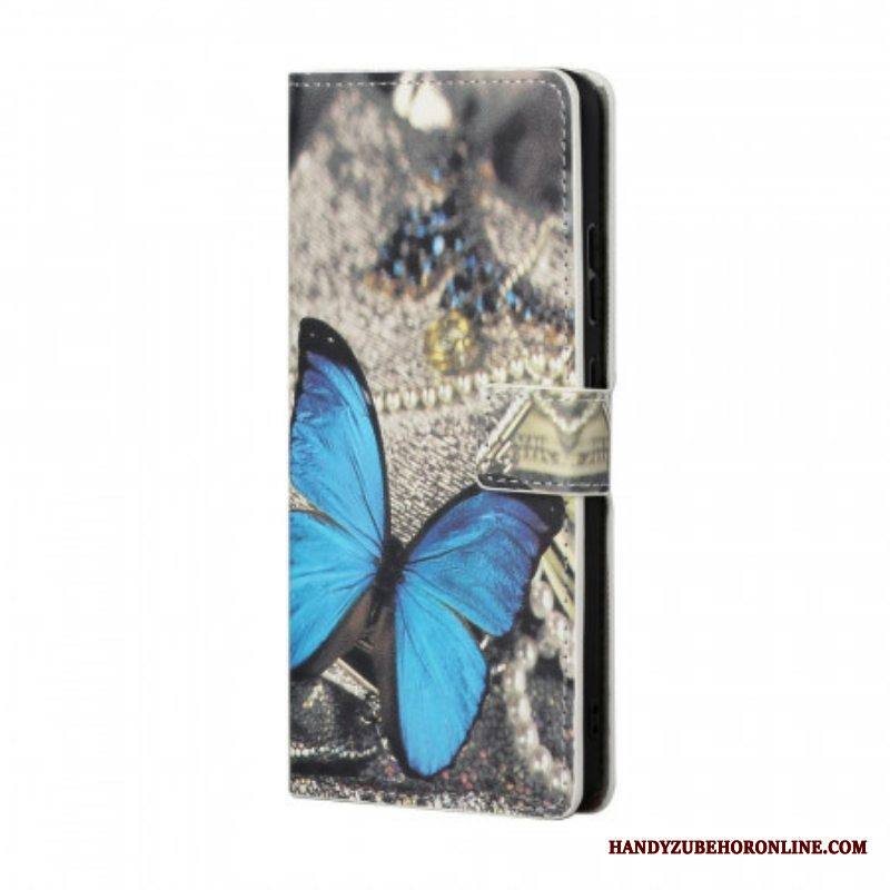 Nahkakotelo Samsung Galaxy S22 Plus 5G Butterfly Prestige Blue