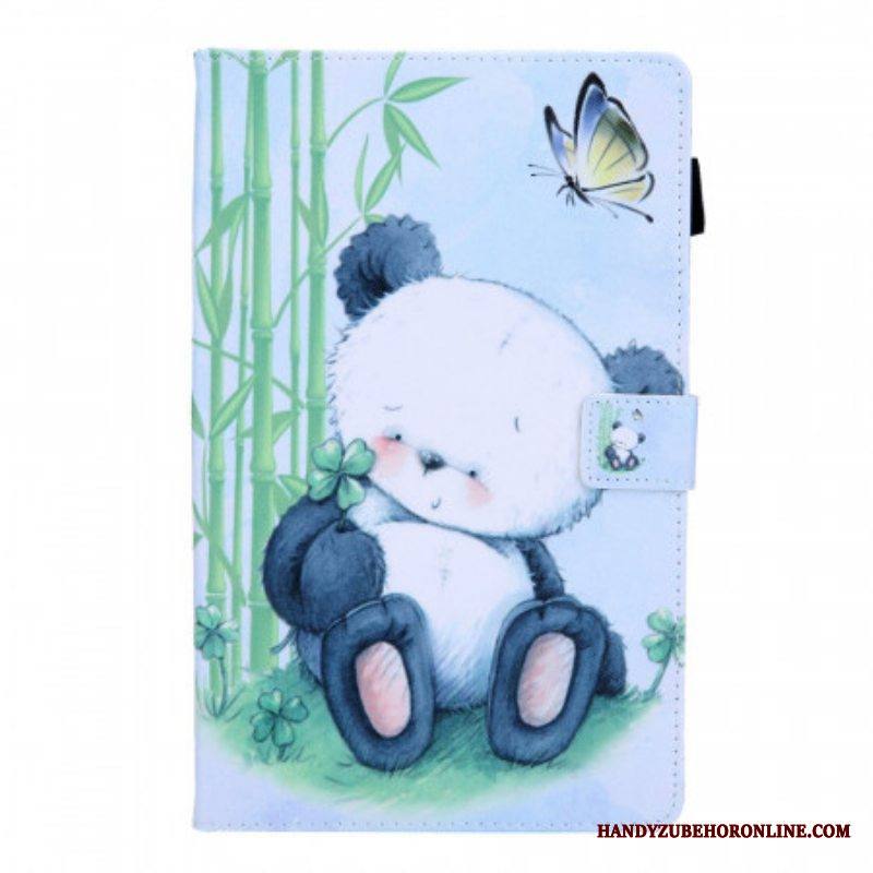 Nahkakotelo Samsung Galaxy Tab A8 (2021) Panda Luonnossa