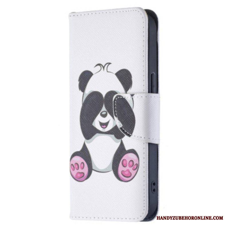 Nahkakotelo iPhone 15 Panda