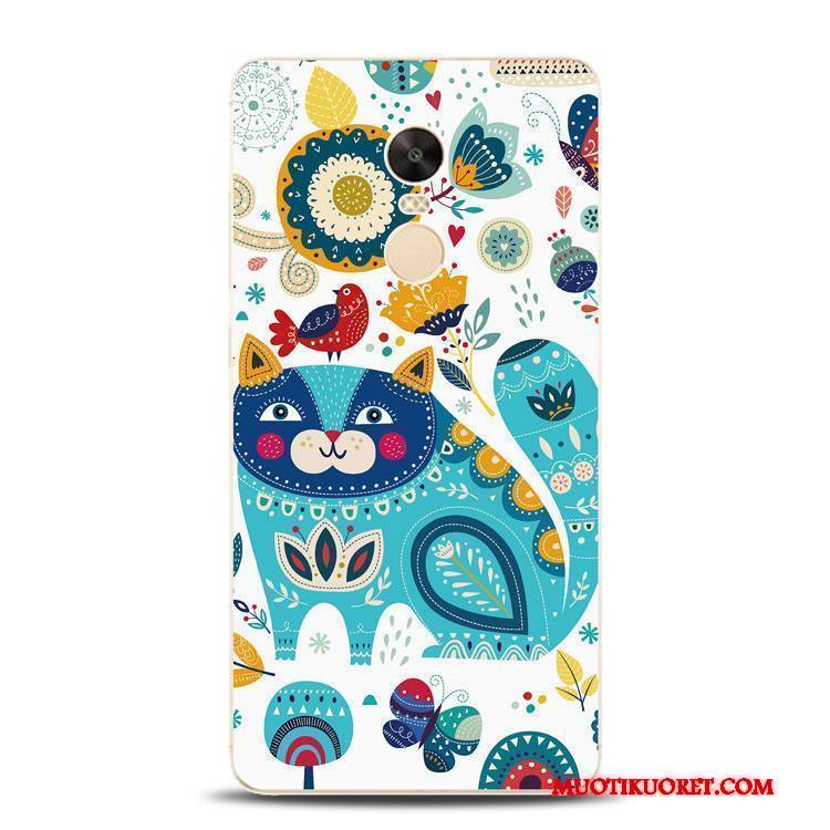 Redmi Note 4x Kuori Punainen Pehmeä Neste Sininen Puhelimen Kuoret Kukkia Tuki Kohokuviointi