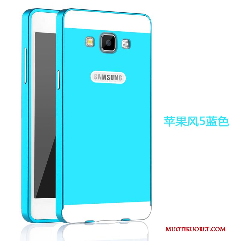 Samsung Galaxy A5 2015 Kuori Kotelo Kova Sininen Korkea Tähti Metalli Murtumaton