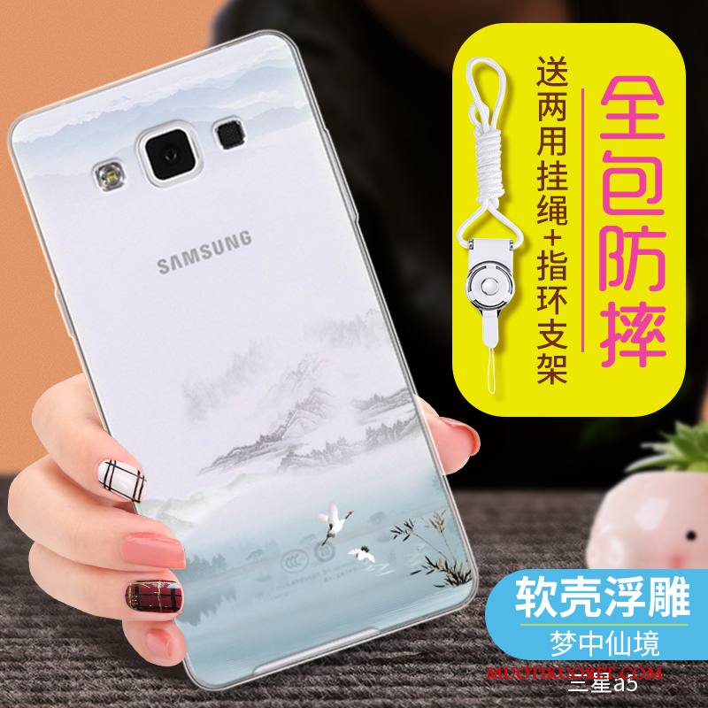 Samsung Galaxy A5 2015 Kuori Sininen Puhelimen Kuoret Läpinäkyvä Murtumaton Silikoni Kotelo Pehmeä Neste