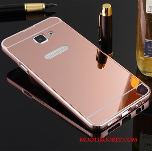 Samsung Galaxy A7 2016 Kehys Kuori Ohut Kulta Metalli Puhelimen Kuoret Pinkki