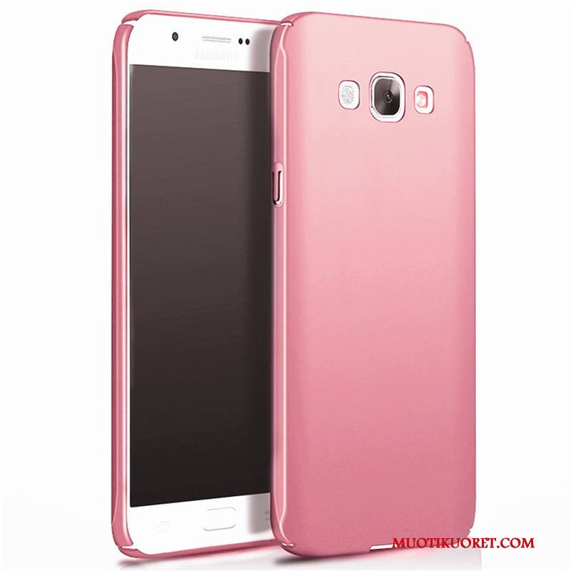 Samsung Galaxy A8 Kuori Pinkki Puhelimen Kulta Puhelimen Kuoret Pesty Suede Kotelo Suojaus