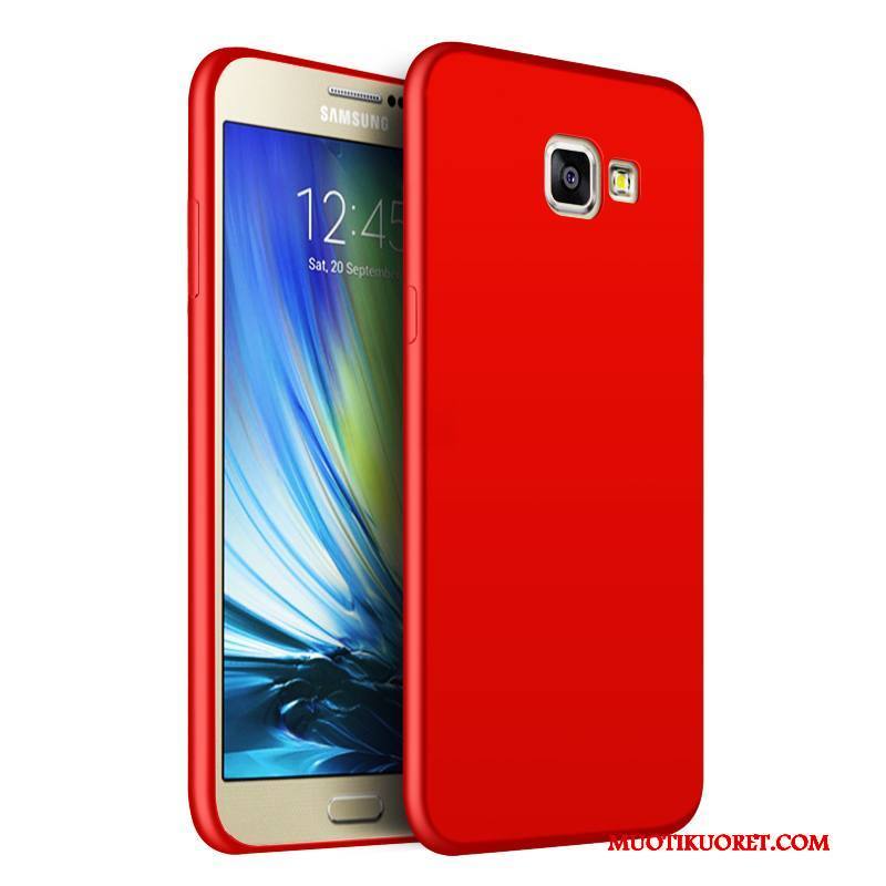 Samsung Galaxy A9 Kuori Tähti All Inclusive Punainen Trendi Kotelo Pesty Suede