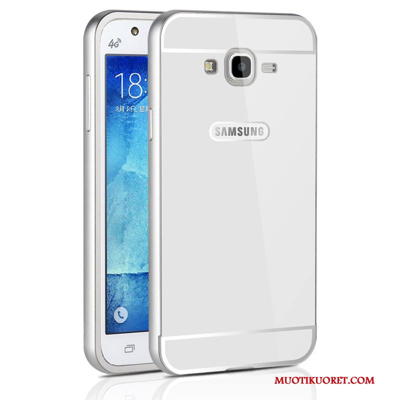 Samsung Galaxy J7 2015 Hopea Kehys Kuori Kova Kotelo Ohut Metalli