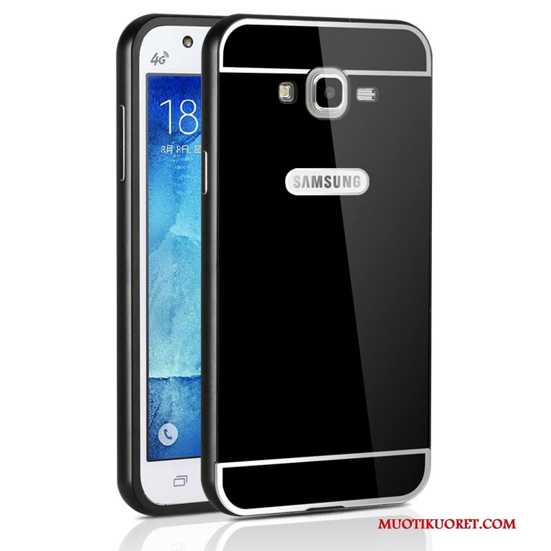 Samsung Galaxy J7 2015 Metalli Tähti Musta Puhelimen Kuoret Kuori Kova Kotelo