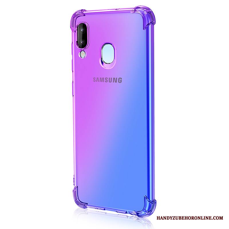 Samsung Galaxy M20 Kuori Sininen Kotelo Tähti Kaltevuus Violetti Puhelimen Kuoret