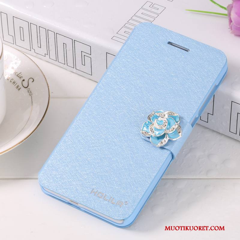 Samsung Galaxy Note 4 Kotelo Kuoret Nahkakotelo Kuori Sininen Puhelimen Tähti