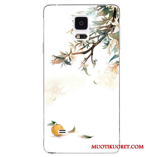 Samsung Galaxy Note 4 Kuori Valkoinen Kiinalainen Tyyli Puhelimen Kuoret Kotelo Pehmeä Neste Vuosikerta Kukka-