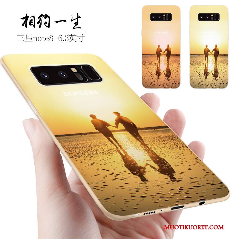 Samsung Galaxy Note 8 Kuori Pehmeä Neste Persoonallisuus Luova Pieni Keltainen Suojaus Silikoni