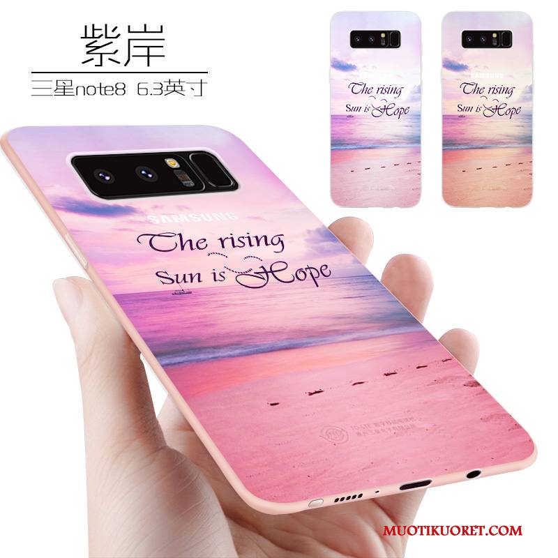 Samsung Galaxy Note 8 Kuori Suojaus Kotelo Silikoni Luova Violetti Tide-brändi Puhelimen Kuoret