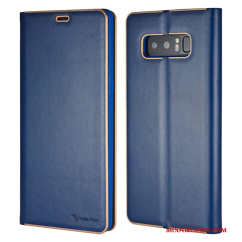 Samsung Galaxy Note 8 Suojaus Puhelimen Kuoret Ultra Nahkakotelo Sininen Tähti Kuori