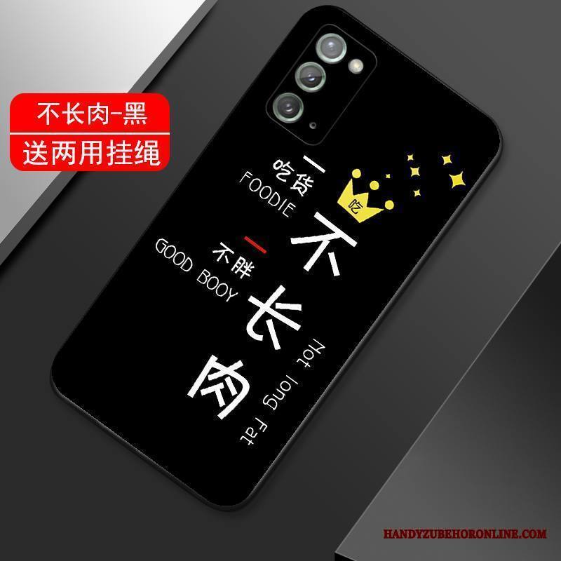 Samsung Galaxy Note20 Kuori Musta Trendi Net Red Silikoni Rakastunut Ohut Kotelo