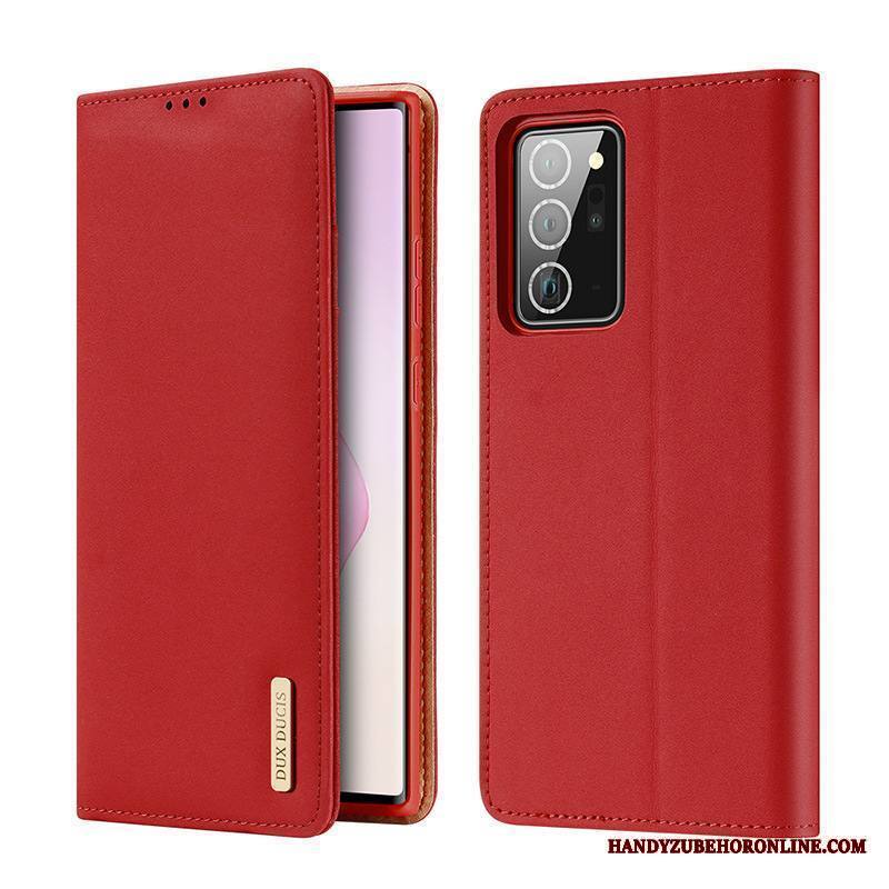 Samsung Galaxy Note20 Kuori Puhelimen Kuoret Nahkakotelo Tähti Punainen