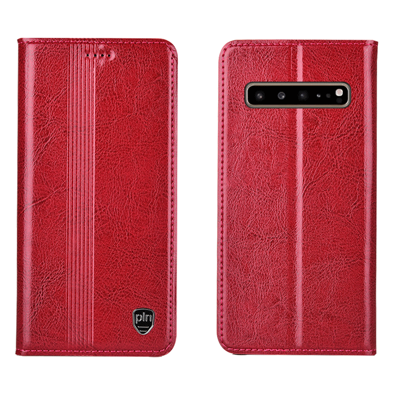 Samsung Galaxy S10 5g Kuori All Inclusive Punainen Puhelimen Kuoret Kotelo Nahkakotelo Tähti Suojaus