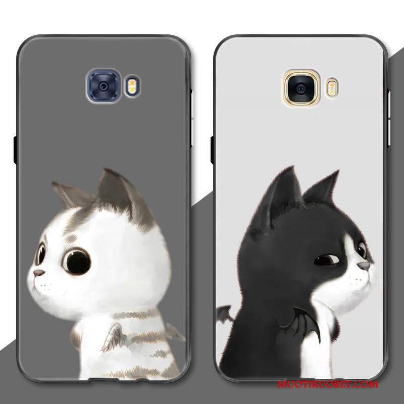Samsung Galaxy S7 Edge Kuori Kissa Rakastunut Kotelo Harmaa Puhelimen Kuoret Eläin Ihana
