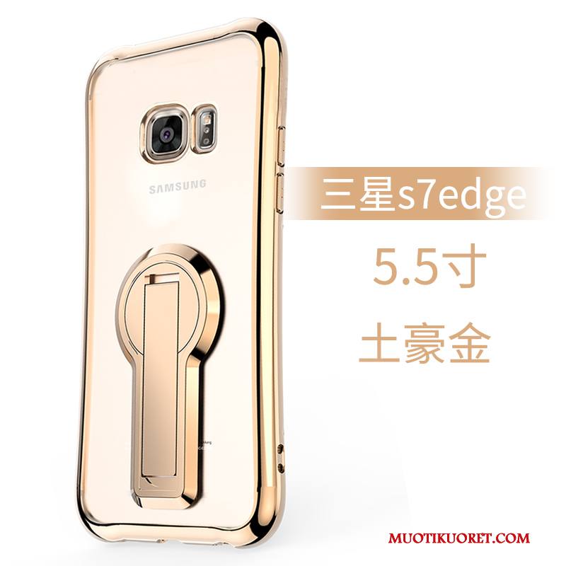 Samsung Galaxy S7 Edge Kuori Tähti Puhelimen Kuoret Kotelo Murtumaton Kulta Silikoni All Inclusive
