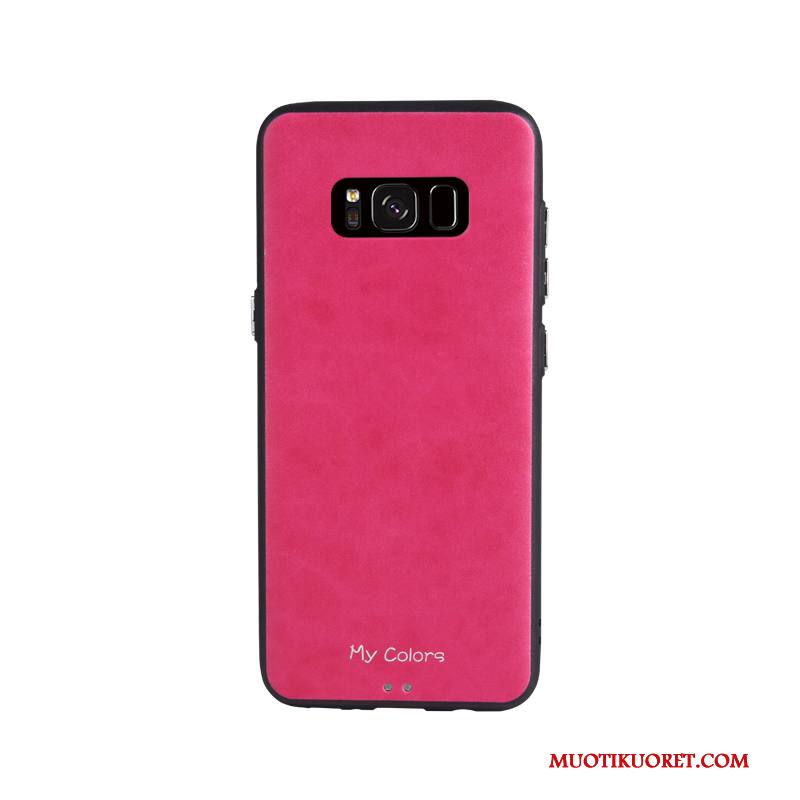 Samsung Galaxy S8 Kuori Kotelo Suojaus Punainen Nahka Pehmeä Neste Puhelimen Kuoret Tähti